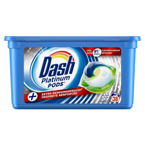 Dash Dash Pods Platinum Extra Reinigingskracht - 38 Wasbeurten Dash Dash Pods Platinum Extra Reinigingskracht - 38 Wasbeurten