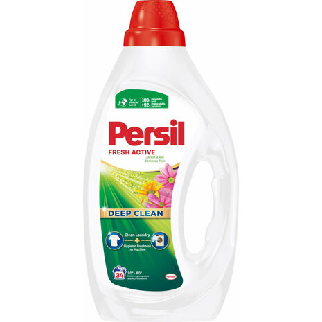 Persil Persil Vloeibaar Wasmiddel Fresh Active Zomerse Tuin - 34 wasbeurten Persil Persil Vloeibaar Wasmiddel Fresh Active Zomerse Tuin - 34 wasbeurten