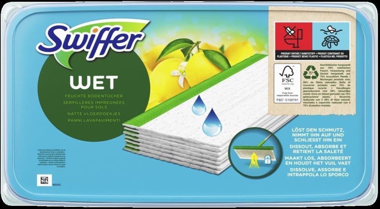 Swiffer Swiffer Wet Vochtige Vloerdoekjes Navulling - 30 stuks Swiffer Swiffer Wet Vochtige Vloerdoekjes Navulling - 30 stuks