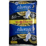 Always Always Ultra Binding Secure Night Extra met vleugels 16 + 2 Always Always Ultra Binding Secure Night Extra met vleugels 16 + 2