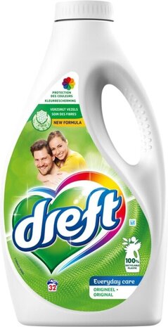 Dreft Dreft Vloeibaar Wasmiddel 1,6 liter Origineel 32 wasbeurten Dreft Dreft Vloeibaar Wasmiddel 1,6 liter Origineel 32 wasbeurten