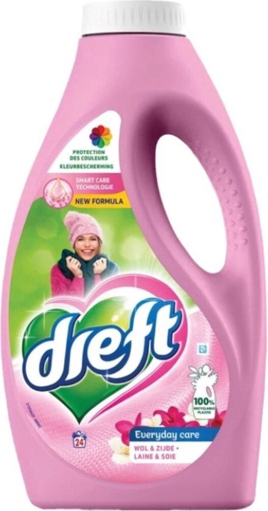 Dreft Dreft Vloeibaar Wasmiddel 1,2 liter Wol & Zijde 24 wasbeurten Dreft Dreft Vloeibaar Wasmiddel 1,2 liter Wol & Zijde 24 wasbeurten