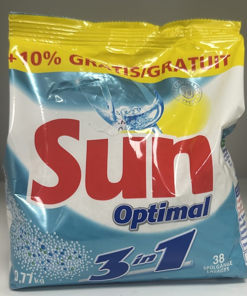 Sun Sun Optimal 3 in 1 0,77kg 38 spoelingen Sun Sun Optimal 3 in 1 0,77kg 38 spoelingen
