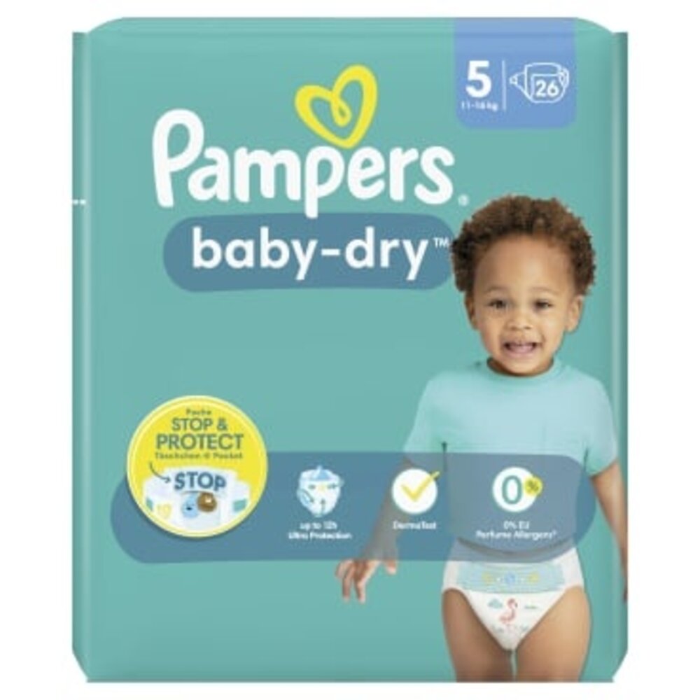 Pampers Pampers Baby Dry Gr.5 Junior 11-16kg Single Pack 26 St Pampers Pampers Baby Dry Gr.5 Junior 11-16kg Single Pack 26 St