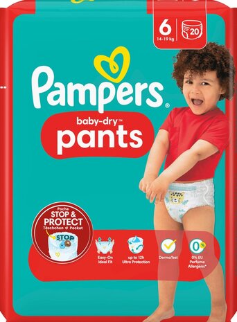 Pampers Pampers Baby Dry Pants Gr.6 Extra Large 14-19kg Single Pack 20 St Pampers Pampers Baby Dry Pants Gr.6 Extra Large 14-19kg Single Pack 20 St