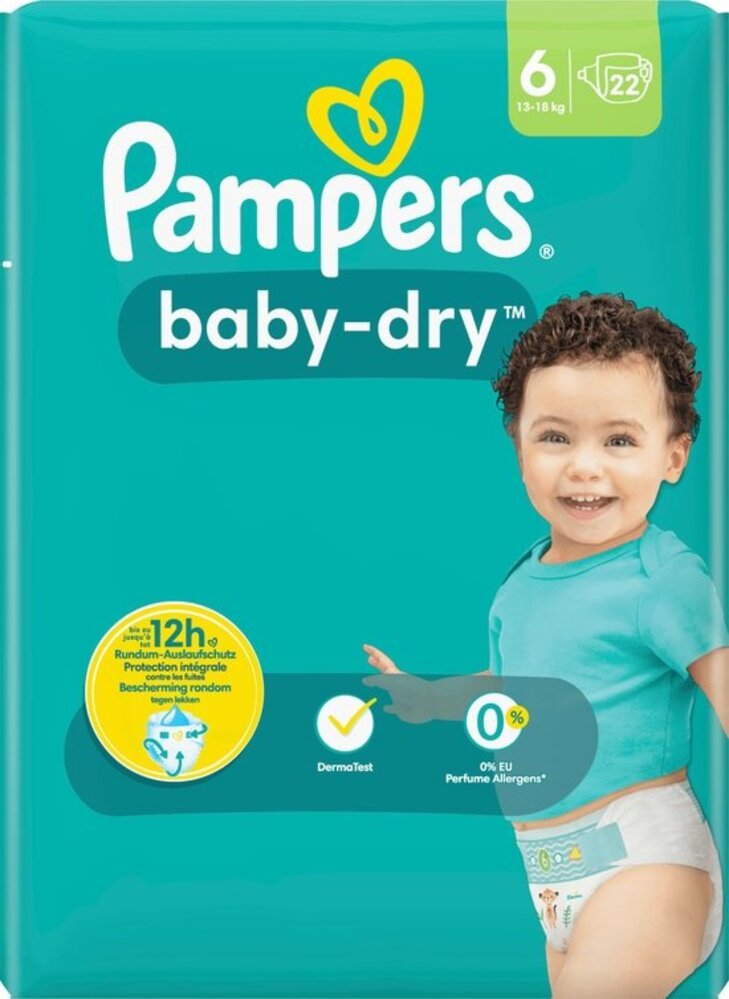 Pampers Pampers Baby Dry Gr.6 Extra Large 13-18kg Single Pack 22 St Pampers Pampers Baby Dry Gr.6 Extra Large 13-18kg Single Pack 22 St