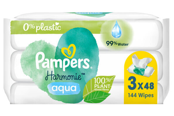 Pampers Pampers Vochtige Doeken Harmonie Aqua (3x48) 144 Pampers Pampers Vochtige Doeken Harmonie Aqua (3x48) 144