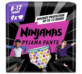 Pampers Pampers Ninjamas Pyjama Pants for Girls 8-12 jaar (27-43kg), 9 stuks Pampers Pampers Ninjamas Pyjama Pants for Girls 8-12 jaar (27-43kg), 9 stuks