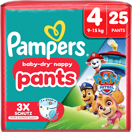 Pampers Pampers Babybroekje Baby Dry Paw Patrol maat 4 Maxi (9-15 kg), 25 stuks