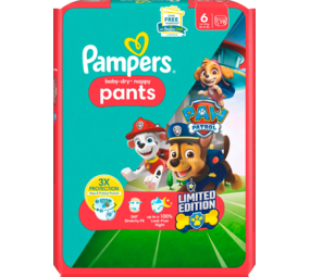 Pampers Pampers baby-dry broek maat 6 (14-19kg) Paw Patrol 19 stuks Pampers Pampers baby-dry broek maat 6 (14-19kg) Paw Patrol 19 stuks