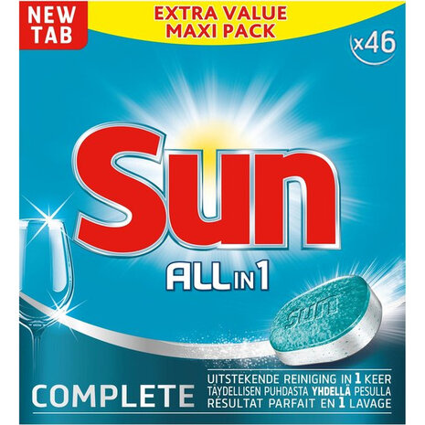 Sun sun all in 1 vaatwastabletten 46 Lemon Sun sun all in 1 vaatwastabletten 46 Lemon