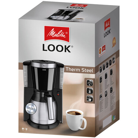 Melitta Melitta Koffiezetapparaat look therm steel Melitta Melitta Koffiezetapparaat look therm steel