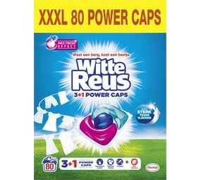 Witte Reus Witte Reus Power Caps Wascapsules - Wasmiddel  2x40 wasbeurten Witte Reus Witte Reus Power Caps Wascapsules - Wasmiddel  2x40 wasbeurten
