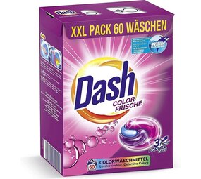 Dash Dash Wasmiddel Tabs 3-In-1 Pods Color Fris 60 Scoops