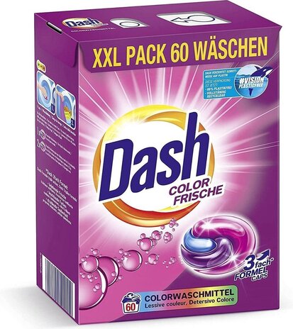 Dash Dash Wasmiddel Tabs 3-In-1 Pods Color Fris 60 Scoops