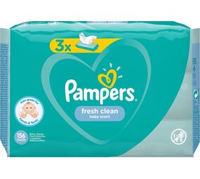 Pampers Pampers Fresh Clean Billendoekjes 3 x 52 stuks Pampers Pampers Fresh Clean Billendoekjes 3 x 52 stuks