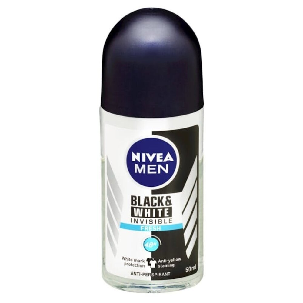 Nivea Nivea Deo Roll-On Men Black&White Invisible 50ml Nivea Nivea Deo Roll-On Men Black&White Invisible 50ml