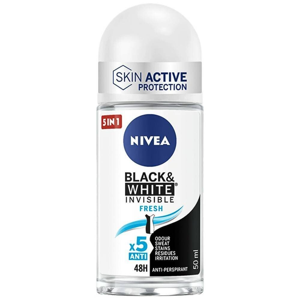 Nivea Nivea Deo Roll-On Black&White Active 50ml Nivea Nivea Deo Roll-On Black&White Active 50ml