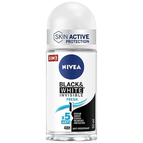 Nivea Nivea Deo Roll-On Black&White Active 50ml Nivea Nivea Deo Roll-On Black&White Active 50ml