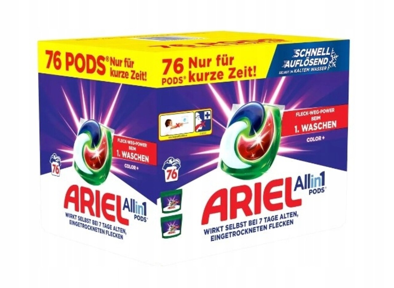 Ariel Ariel All-in-1 Pods Color 2x38 - 76 Wasbeurten Ariel Ariel All-in-1 Pods Color 2x38 - 76 Wasbeurten
