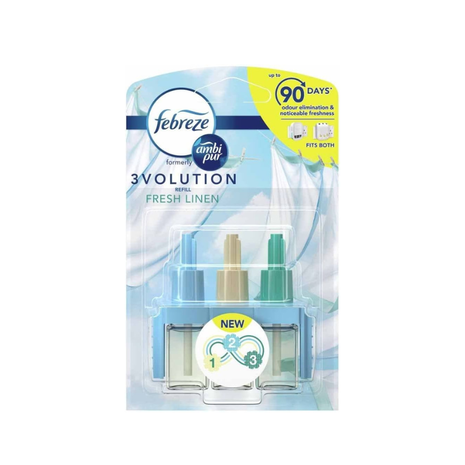Febreze Febreze 3Volution Plug Refill Fresh Linen 20 ml Febreze Febreze 3Volution Plug Refill Fresh Linen 20 ml