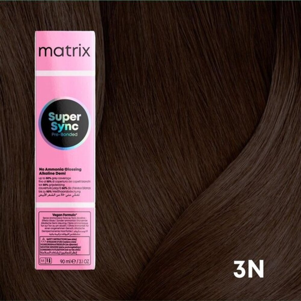 Matrix Matrix - Super Sync Pre-Bonded - 3N/3.0 Donker Bruin Naturel - 90ml Matrix Matrix - Super Sync Pre-Bonded - 3N/3.0 Donker Bruin Naturel - 90ml