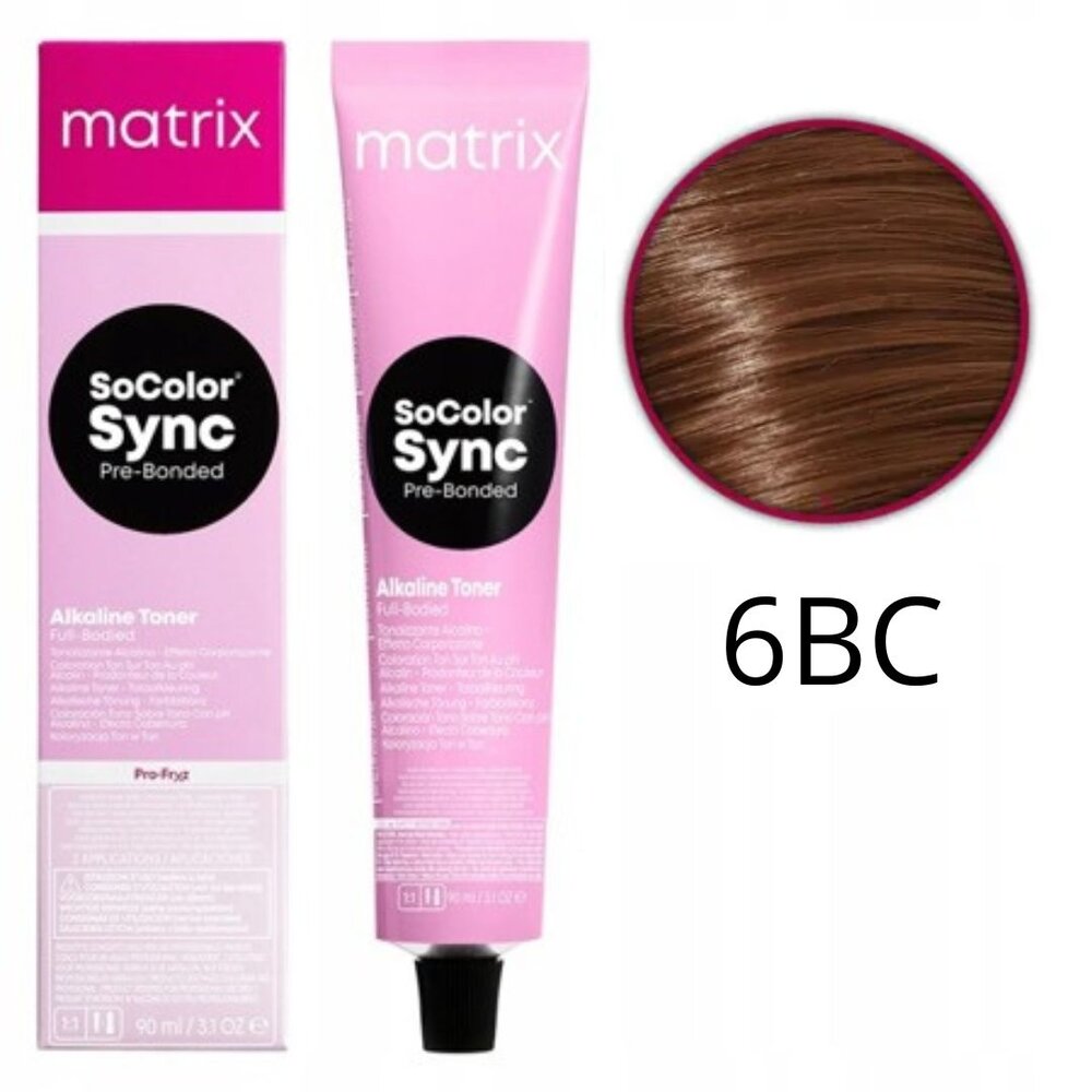 Matrix Matrix - SuperSync Pre-Bonded - 6BC/6.54 Donker Blond Bruin Koper Alkaline Demi - 90ml Matrix Matrix - SuperSync Pre-Bonded - 6BC/6.54 Donker Blond Bruin Koper Alkaline Demi - 90ml