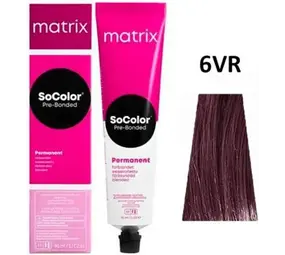 Matrix Matrix SoColor Pre-Bonded Permanent Crème Haarkleur Kleuring 90ml - 06VR Dark Blonde Violet Red
