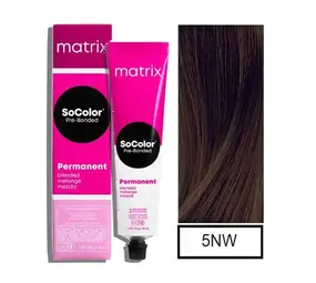 Matrix Matrix - SoColor 5Nw Licht Bruin Natuur Warm - 90ml Matrix Matrix - SoColor 5Nw Licht Bruin Natuur Warm - 90ml