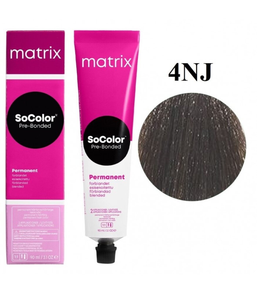 Matrix Matrix SoColor Pre-Bonded Permanent Pre-Mixed 90ml 4NJ Matrix Matrix SoColor Pre-Bonded Permanent Pre-Mixed 90ml 4NJ