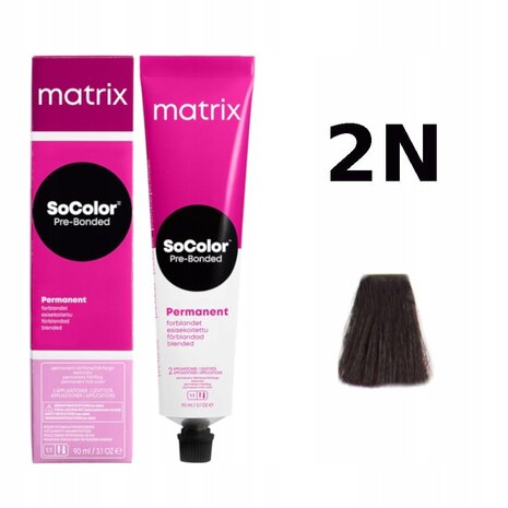 Matrix Matrix - SoColor Pre-Bonded - 2N/2.0 Zwart Natuur Bruin - 90ml Matrix Matrix - SoColor Pre-Bonded - 2N/2.0 Zwart Natuur Bruin - 90ml
