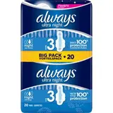 Always Always Ultra Night Maandverband met vleugels - 20 stuks