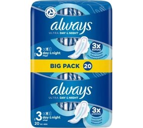 Always Always Ultra Secure Night Maandverband met vleugels - 18+2 stuks Always Always Ultra Secure Night Maandverband met vleugels - 18+2 stuks