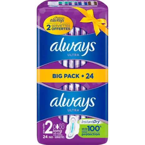 Always Always Ultra Long Maandverband met Vleugels – 24 stuks (22+2 bonus) voor maximale bescherming en comfort