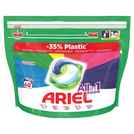Ariel Ariel All-in-1 Pods Color – 60 wasbeurten voor krachtige reiniging en behoud van kleuren