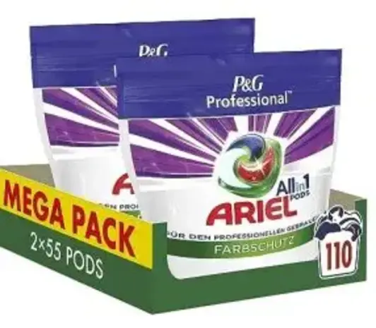 Ariel Ariel Professional All-in-1 Pods Universal – 2x55 pods (110 wasbeurten) voor krachtige reiniging van alle was Ariel Ariel Professional All-in-1 Pods Universal – 2x55 pods (110 wasbeurten) voor krachtige reiniging van alle was