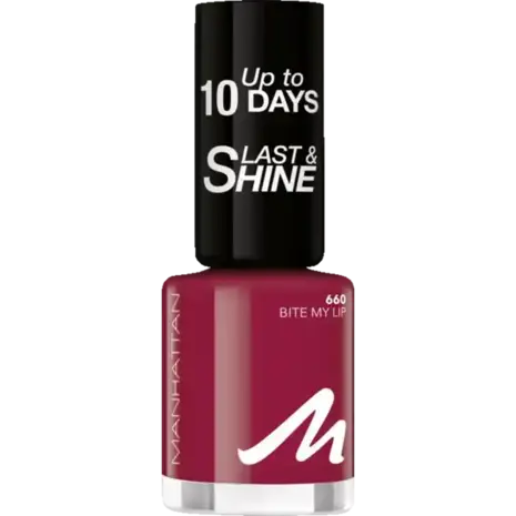 Manhattan Manhattan Nagellak Last & Shine – 660 Bite My Lip, 8 ml voor langdurige kleur en glans Manhattan Manhattan Nagellak Last & Shine – 660 Bite My Lip, 8 ml voor langdurige kleur en glans