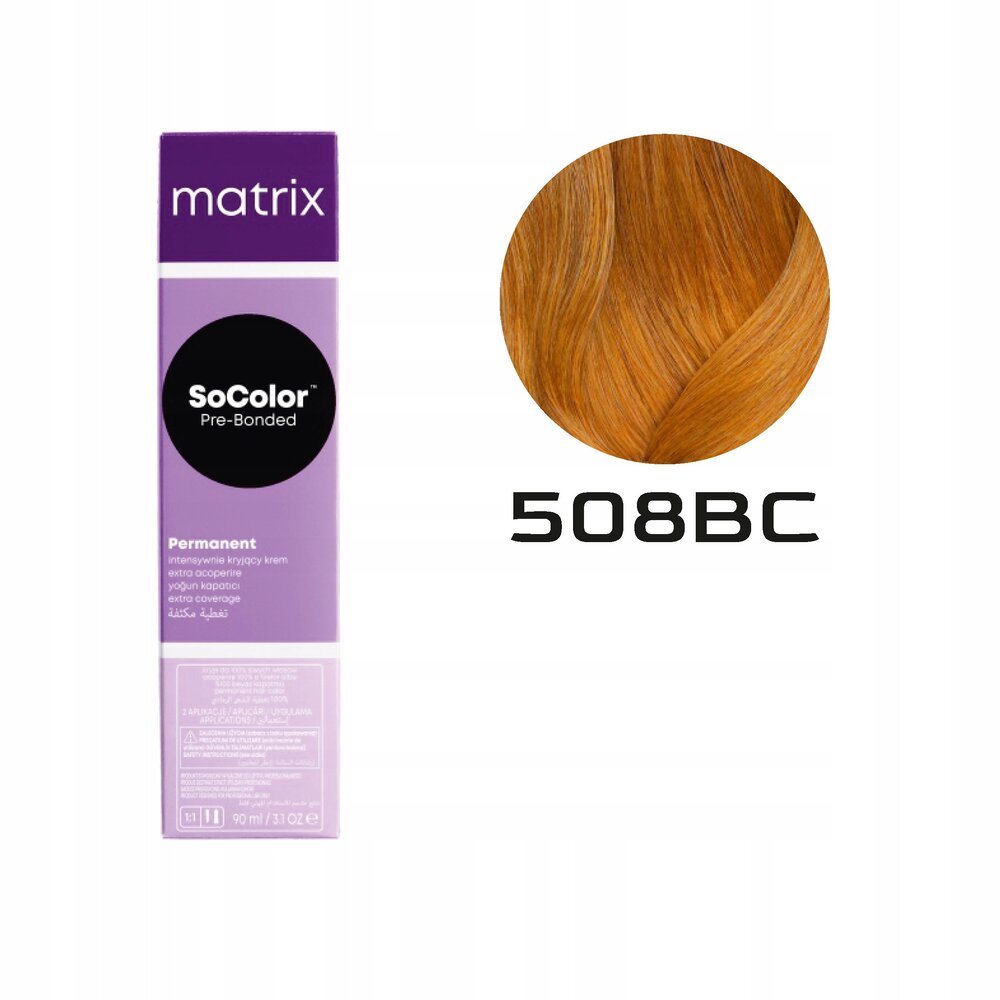 Matrix Matrix SoColor 508BC – Donker Blond Beige Koper 90 ml