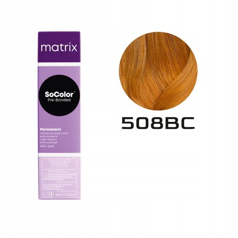 Matrix Matrix SoColor 508BC – Donker Blond Beige Koper 90 ml