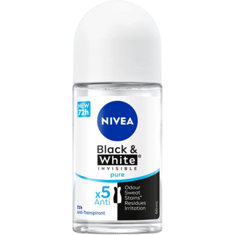 Nivea Nivea Deo Roll-on - Invisible Black & White Pure 50 ml