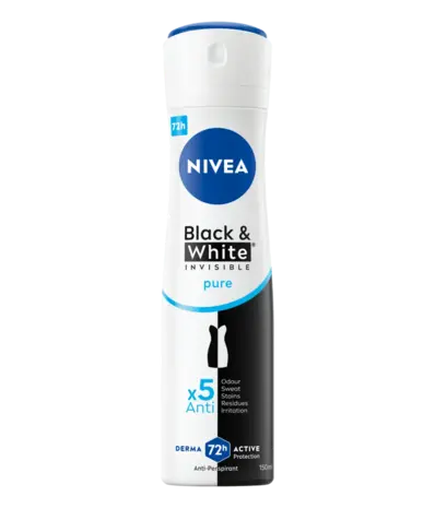 Nivea Nivea Deodorant Spray Invisible For Black & White Pure – 150 ml | 48 uur Bescherming Nivea Nivea Deodorant Spray Invisible For Black & White Pure – 150 ml | 48 uur Bescherming