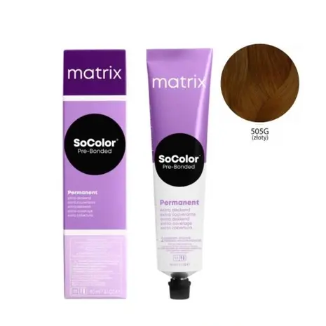 Matrix Matrix SoColor 505G Extra Dekking Lichtbruin Goud – 90 ml | Permanente Haarkleuring met 100% Grijsdekking