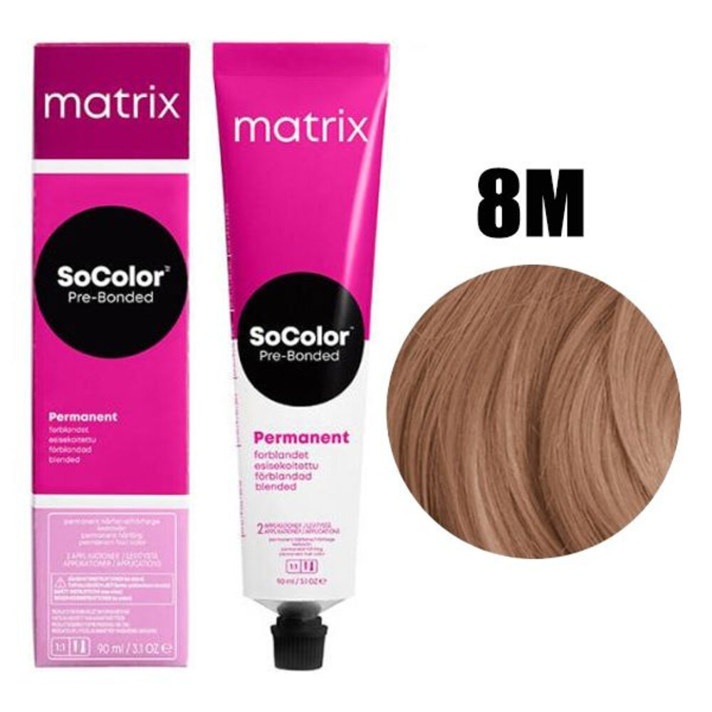 Matrix Matrix SoColor Pre-Bonded 8M – 90 ml | Permanente Haarkleuring Lichtblond Mocha