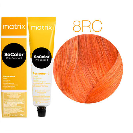 Matrix Matrix SoColor Pre-Bonded 8RC – 90 ml | Permanente Haarkleuring Lichtblond Rood-Copper Matrix Matrix SoColor Pre-Bonded 8RC – 90 ml | Permanente Haarkleuring Lichtblond Rood-Copper