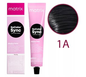 Matrix Matrix SoColor Sync Pre-Bonded 1A Blauw-Zwart As – 90 ml