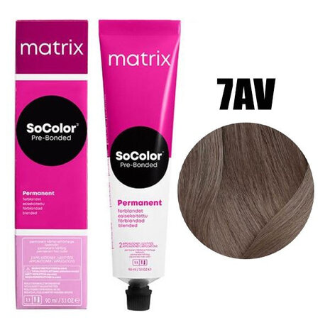 Matrix Matrix SoColor Pre-Bonded 7AV – 90 ml | Permanente Haarkleuring Medium Blond As-Violet