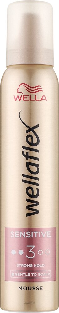 Wella Wellaflex Mousse Sensitive Strong Hold – 200 ml | Sterke Fixatie en Zachte Verzorging voor Gevoelig Haar Wella Wellaflex Mousse Sensitive Strong Hold – 200 ml | Sterke Fixatie en Zachte Verzorging voor Gevoelig Haar