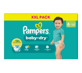 Pampers Pampers Baby Dry Luiers Maat 6 (13-18 kg) 92 stuks Pampers Pampers Baby Dry Luiers Maat 6 (13-18 kg) 92 stuks
