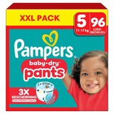 Pampers Pampers Baby Dry Pants XXL Pack Luierbroekjes Maat 5 11-17 KG 96 Stuks Pampers Pampers Baby Dry Pants XXL Pack Luierbroekjes Maat 5 11-17 KG 96 Stuks