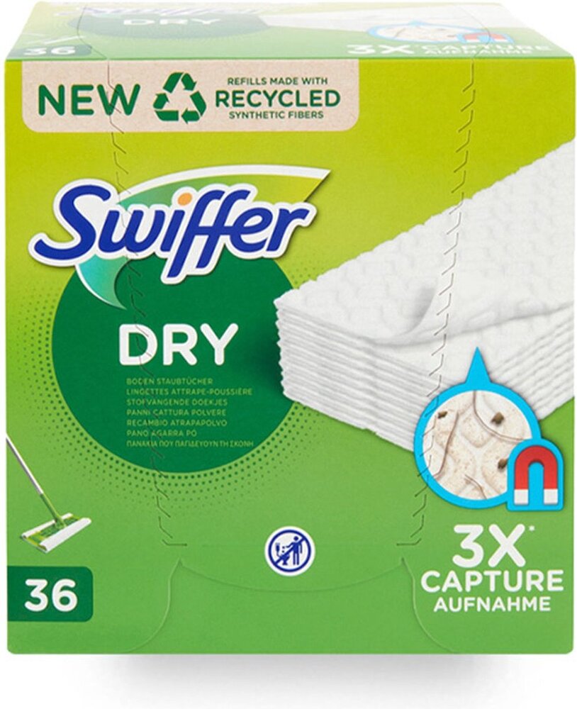 Swiffer Swiffer Dry Stofvangende Vloerdoekjes 36 stuks Swiffer Swiffer Dry Stofvangende Vloerdoekjes 36 stuks